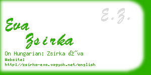 eva zsirka business card